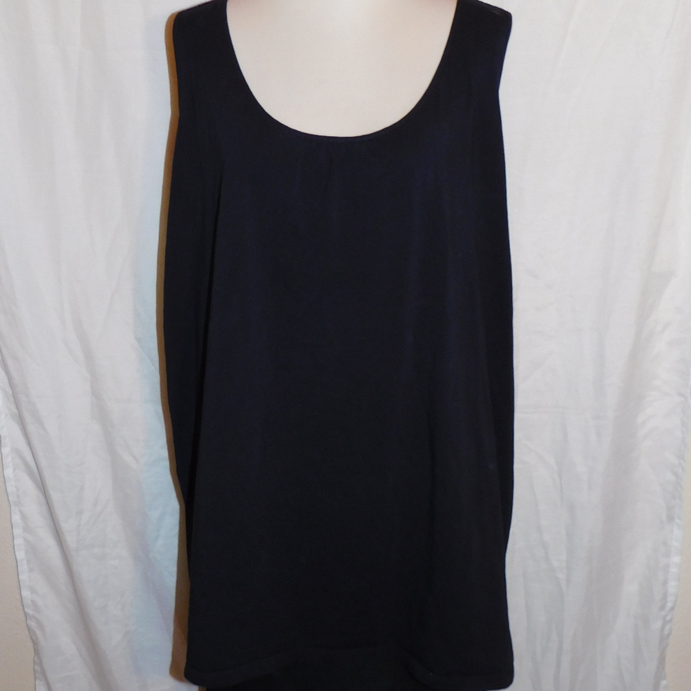 5X Catherines Black Stretch Knit Camsiole Top